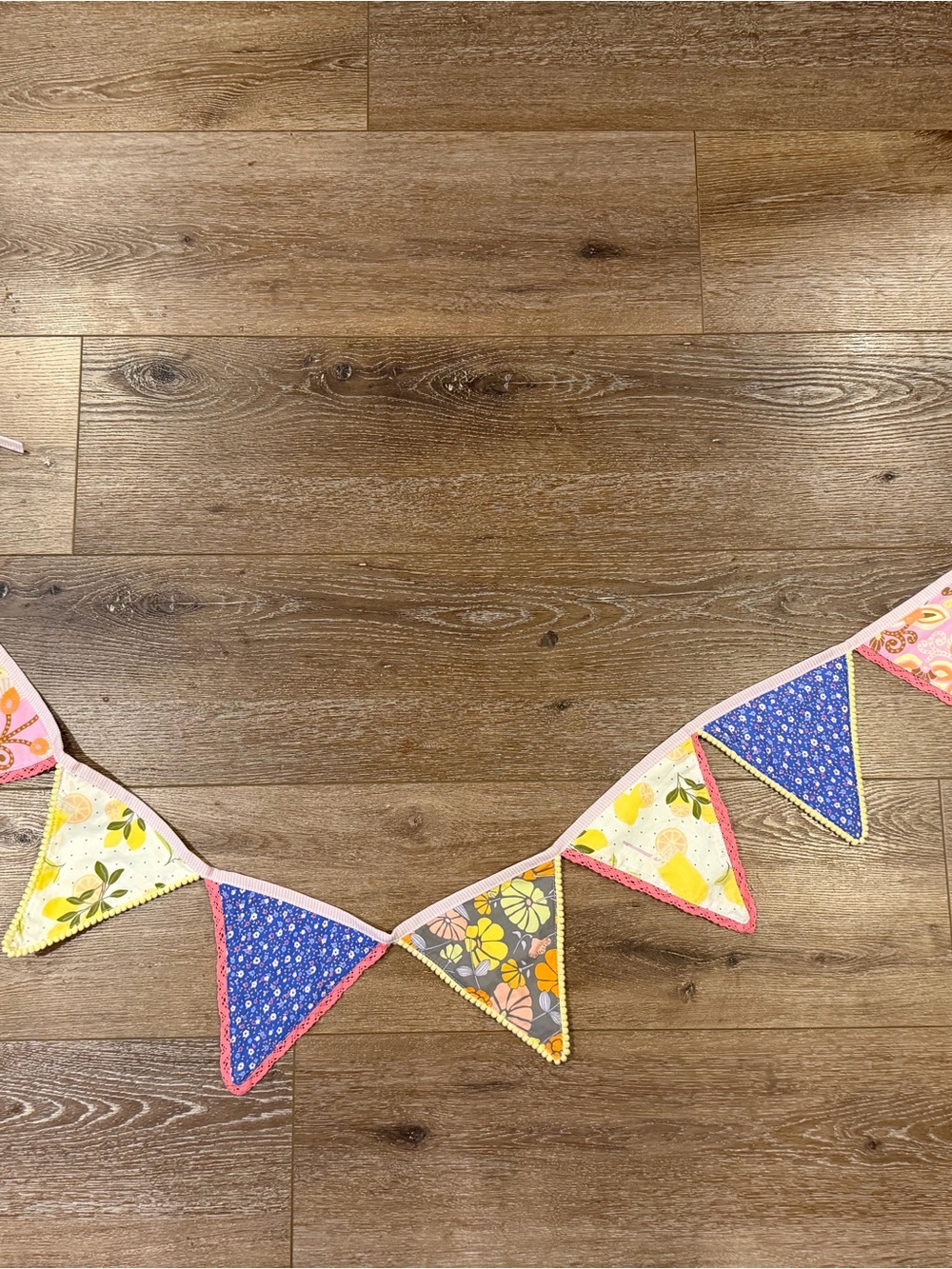 Matilda Jane Yellow, Blue & Pink Floral Triangle Bunting Garland